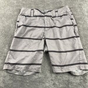 FreeWorld Hybrid‎ Casual Shorts Men's Size 32 Black and White Stripes